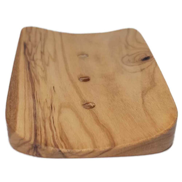 Olive wood soap holder from Italy
