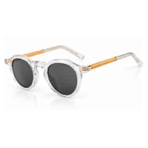 Occhiali da Sole in Acetato Crystal & Legno di Rovere